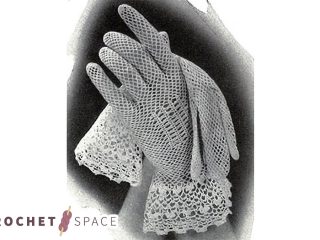 Vintage Bridal Crochet Gloves || The Crochet Space