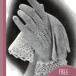 Vintage Bridal Crochet Gloves . Vintage black and white photograph. Lace gloves || thecrochetspace.com