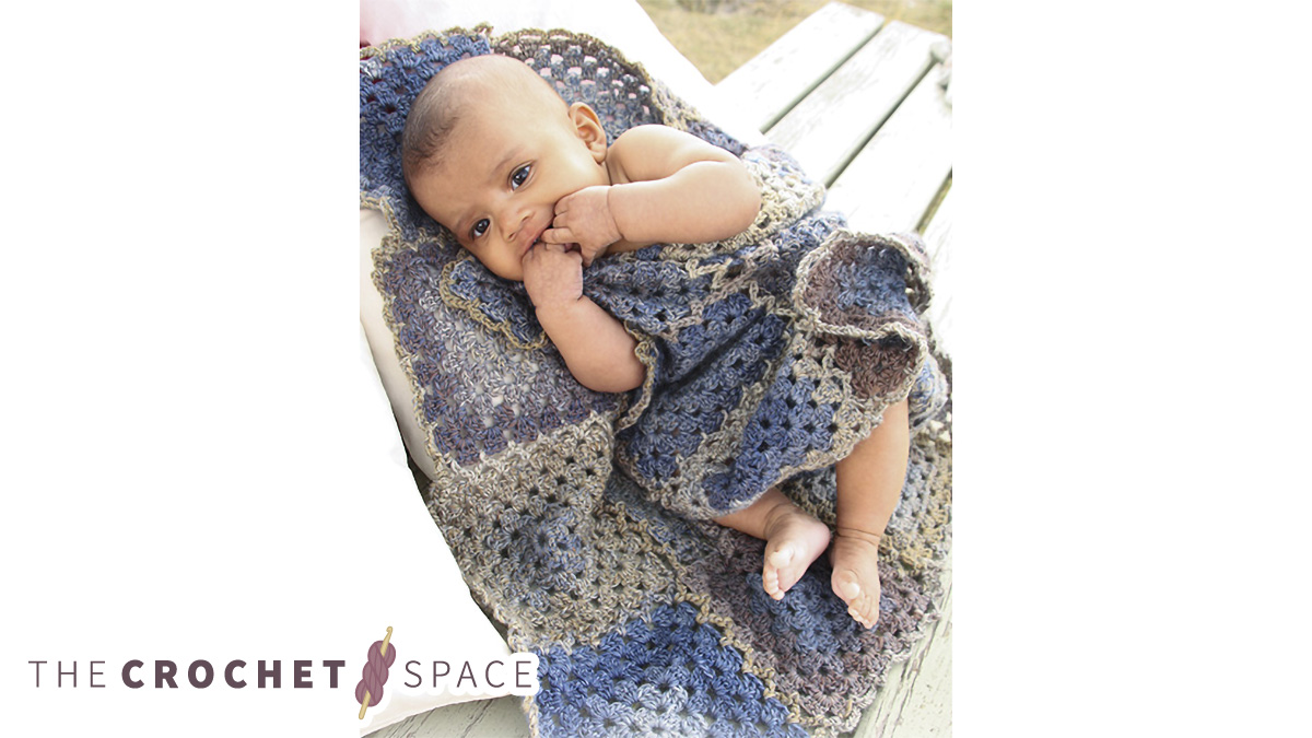 warm shades crocheted baby blanket || editor