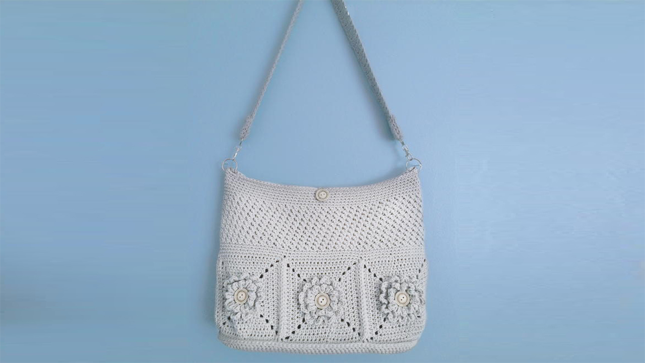 wildflower crochet bag