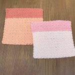 Wonderful Wattle Stitch Crochet Washcloth. Wonderful Wattle Stitch Crochet Washcloth. 1x crafted in shades on pink and the other in shades of peach || thecrochetspace.com