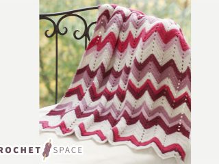 Zigzag Crocheted Baby Snug Blanket