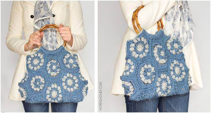 crochet hexagon bag